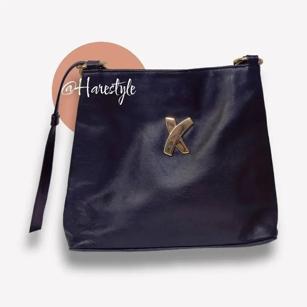 Paloma Picasso vintage black leather shoulder bag - Picture 12 of 16